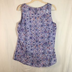 Eddie Bauer Tops - Eddie Bauer Blue Floral Print Cotton Top Size M Eddie Bauer Tops - Eddie Bauer Blue Floral Print Cotton Top Size M